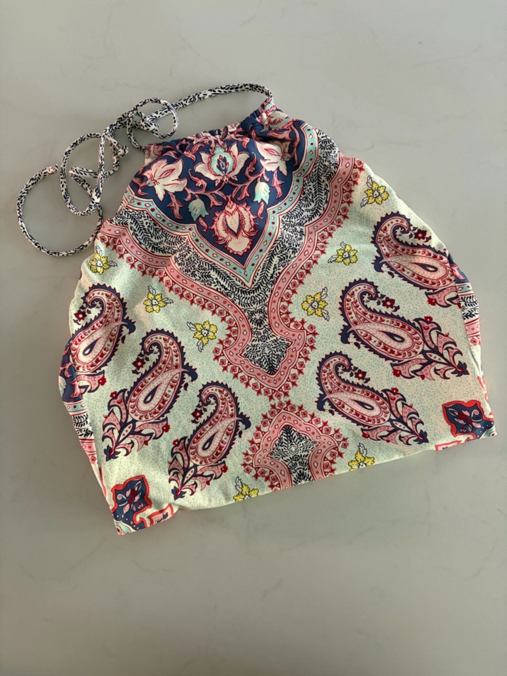 Billabong Paisley Halter One-Piece Swimsuit Medium